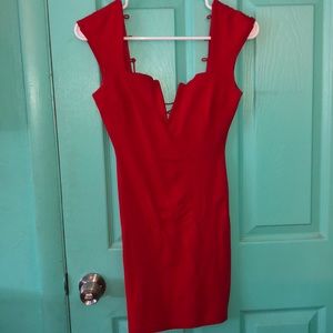 Sexy red bodycon dress